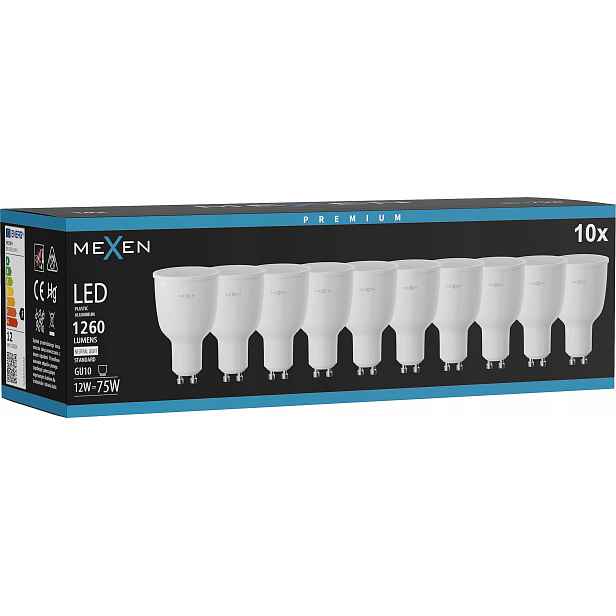 Mexen Nova 10X Led Žárovka GU10 12W Neutrální Bílá 4000K 1260 LM