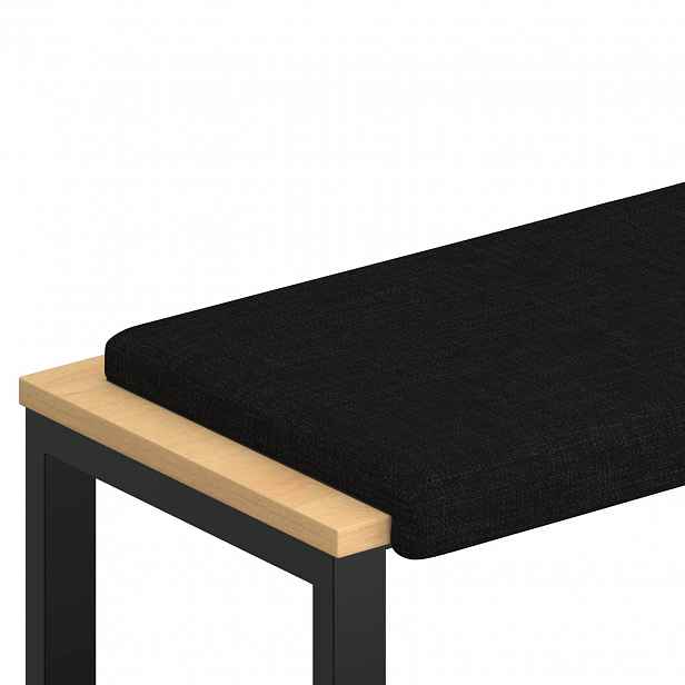 vidaXL Polštář na lavici Textil Černá Hloubka 35 cm