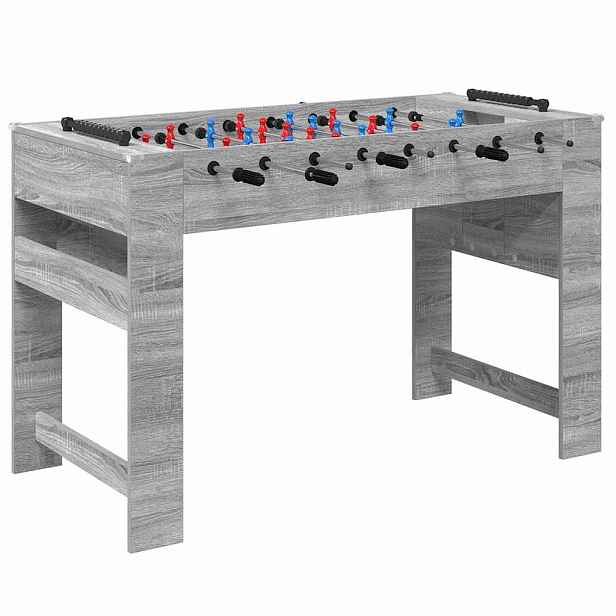 vidaXL Stolní fotbálek Šedá Sonoma 125 x 60,5 x 80 cm Kompozitní dřevo