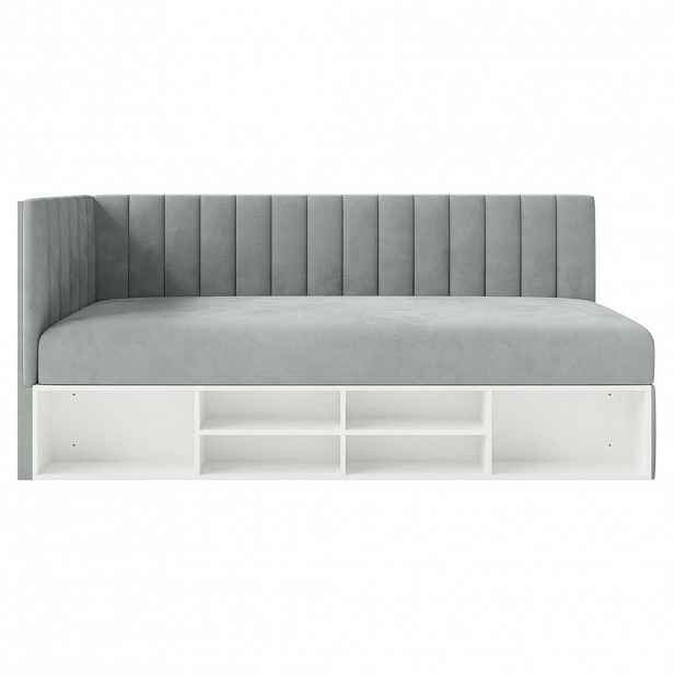 Selsey POSTEL PRO MLÁDEŽ Ventrio šedá sametový potah Easy-Clean 90x200 cm