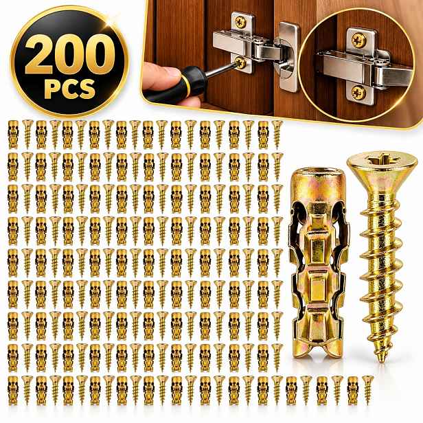 200KS Rozpěrných Kolíků 6X14 MM Pro Nábytkové Závěsy A Koupelnové Armatury