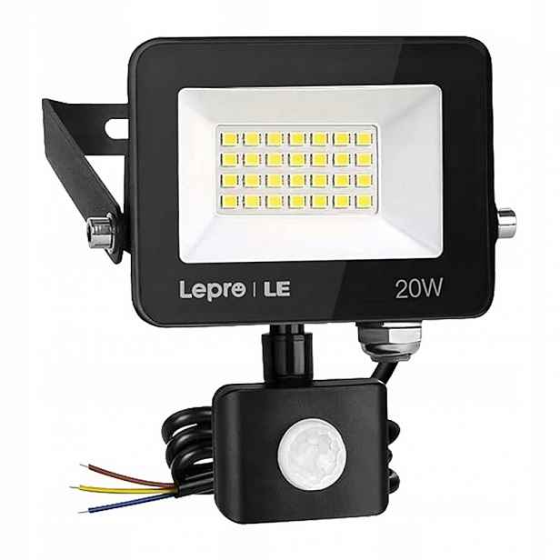 Led zářič Lepro 340013-DW-EU 20W 2000lm 5000K IP65 pohybový senzor