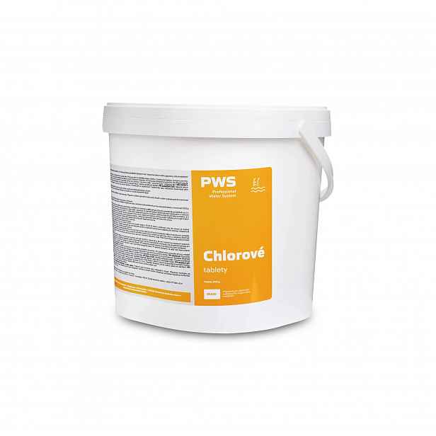Pws Chlorové tablety pomalurozpustné 200g 5kg bazénová chemie