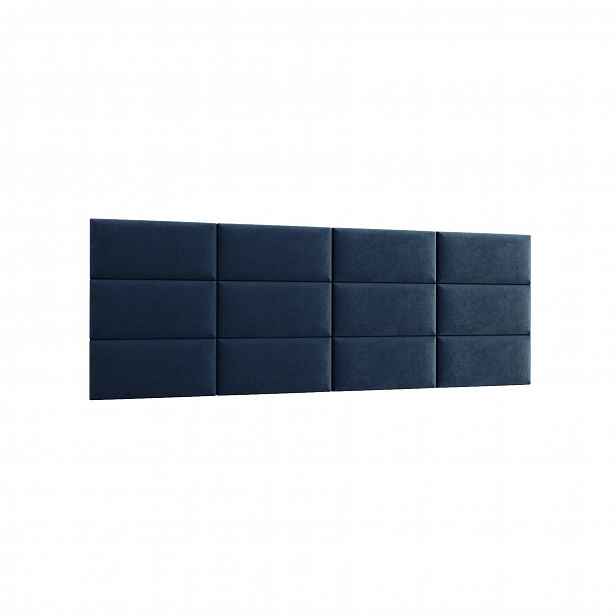Set čalouněných panelů 240x90 VALERIO - modrý