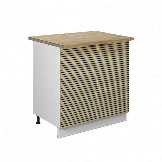 Vicco SPODNÍ SKŘÍŇKA KUCHYŇSKÉ LINKY Fame-Line, Dubový panel/Bílá, 80 cm pracovná doska Dub Goldkraft