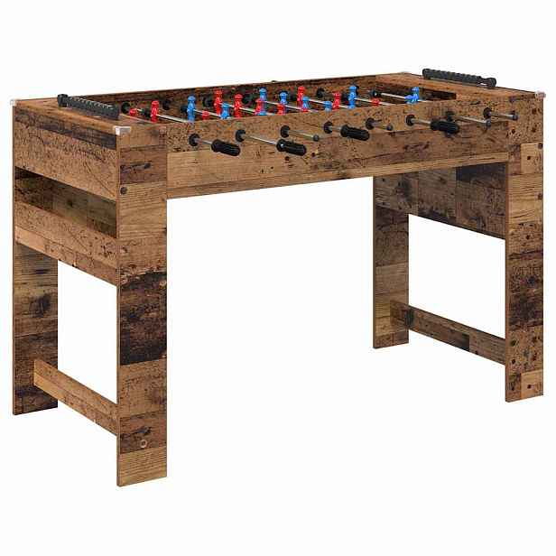 vidaXL Stolní fotbálek Staré dřevo 125 x 60,5 x 80 cm Kompozitní dřevo