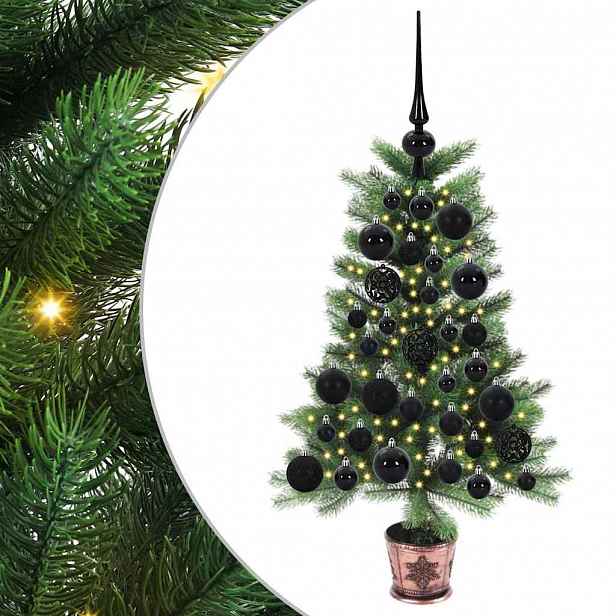 vidaXL Vánoční stromeček s 150 LED diodami s stojanem Zelená 65 cm PE