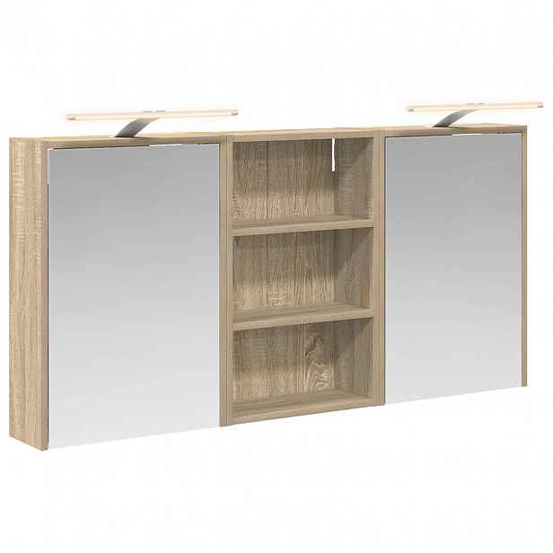 vidaXL Sada koupelnových skříněk 3 ks 126 x 16 x 62,5 cm