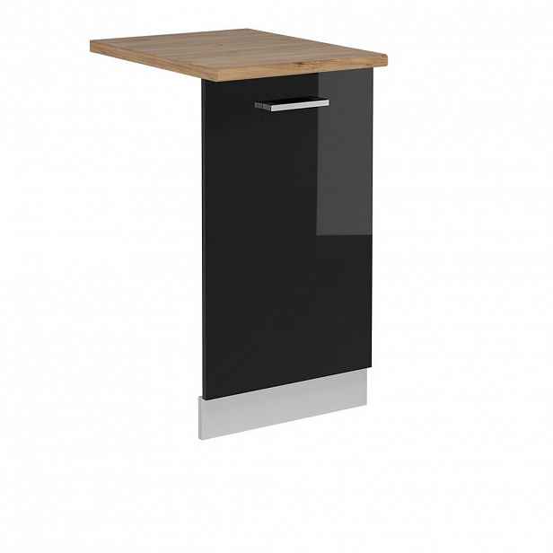 Vicco ČELNÍ PANEL MYČKY R-Line Černý vysoký lesk 45 cm , PD Dub