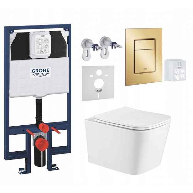 7v1 Sada Wc, Stelaz Grohe Slim Wc Mísa Imprese Tornado Tlačítko