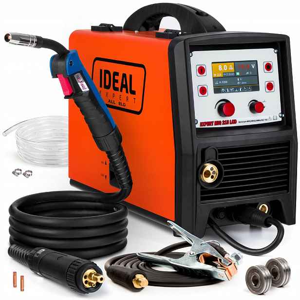 Poloautomatický Svařovací Stroj Ideal Expert Mig 215 LCD Mma Tig 230V 200A Z Hliníku