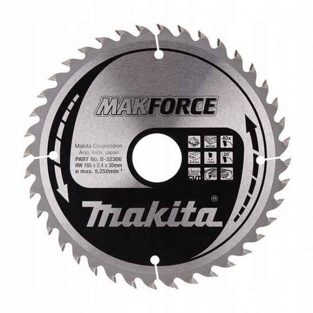 Makita B-32306 pilový kotouč 165mm*2,4*30mm 40 Wz Hm Makforce (old=B-08436)