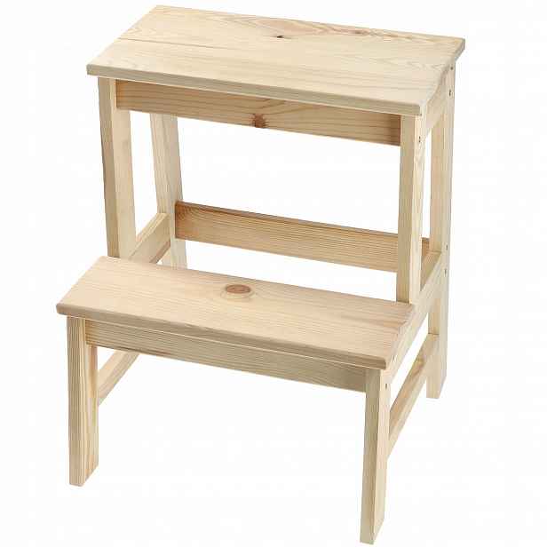 Stolička Dřevěná Plošina Kuchyňská Pevná 50 cm