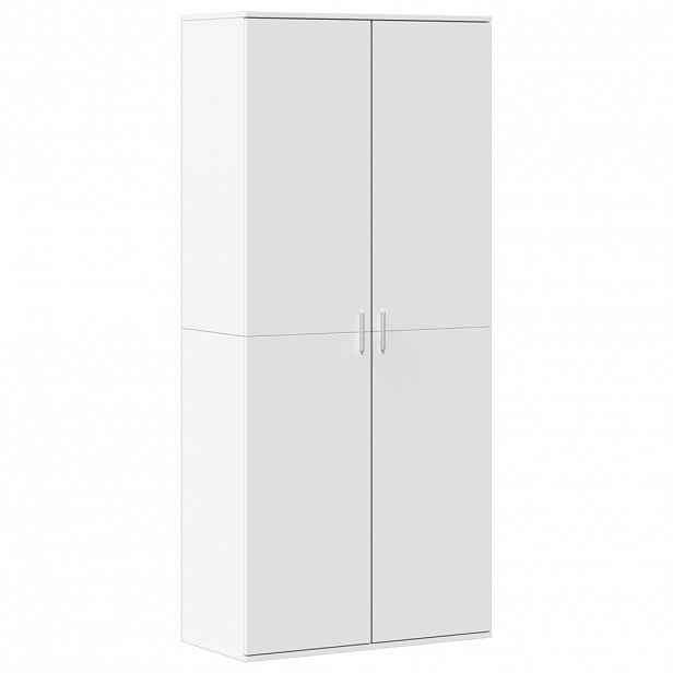 vidaXL Botník bílý 80 x 39 x 178 cm kompozitní dřevo