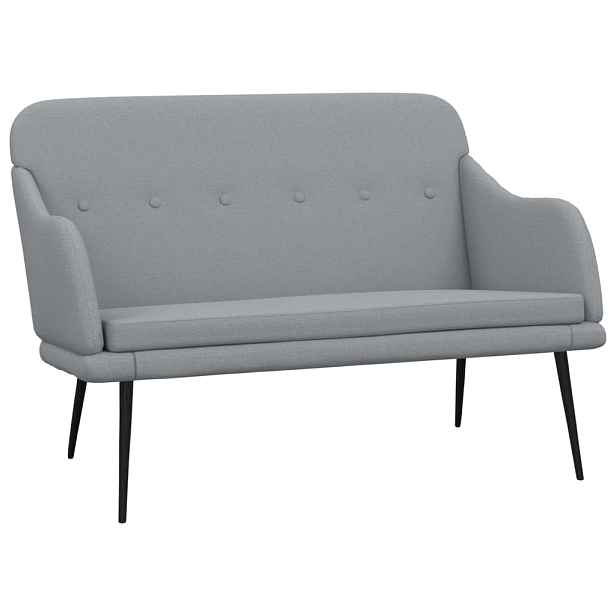 vidaXL Lavice světle šedá 110 x 76 x 80 cm textil