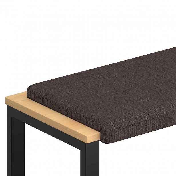 vidaXL Polštář na lavici Textil Tmavě hnědá Hloubka 35 cm