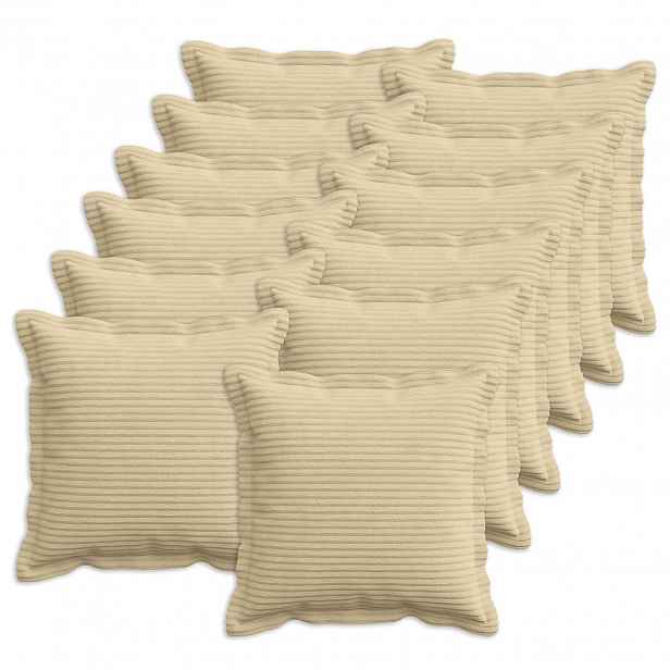 vidaXL Povlak na polštář 12 ks HOUTEN Světle zelená šedá 50 x 50 cm