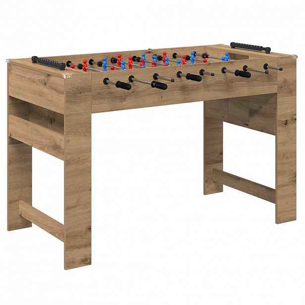 vidaXL Stolní fotbálek Řemeslný Dub 125 x 60,5 x 80 cm