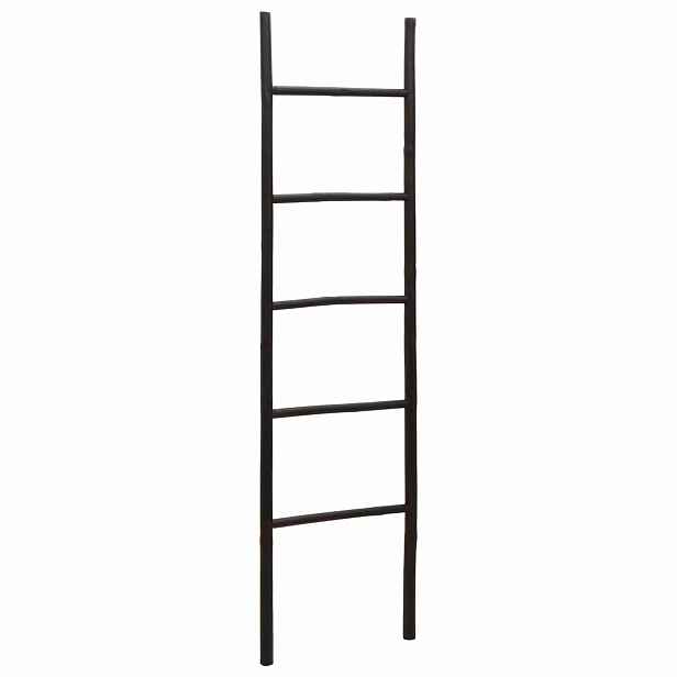 vidaXL Žebřík na deky Černá 40 x 150 cm Bambus