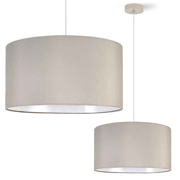 Závěsná Stropní Lampa Gyrndol S Béžovým Kašmírovým Stínítkem Do Obývacího Pokoje