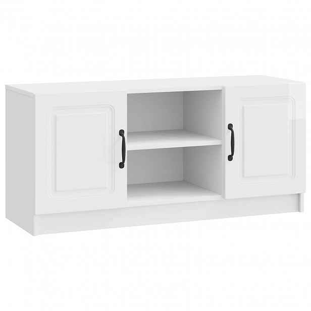 vidaXL Televizní skříň Bílá s vysokým leskem 102 x 34,5 x 47 cm