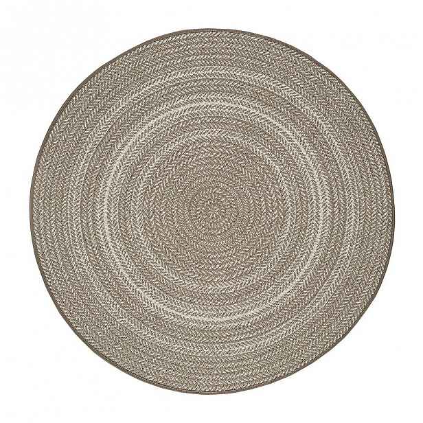 Béžový venkovní koberec Universal Silvana Rutto, ⌀ 120 cm