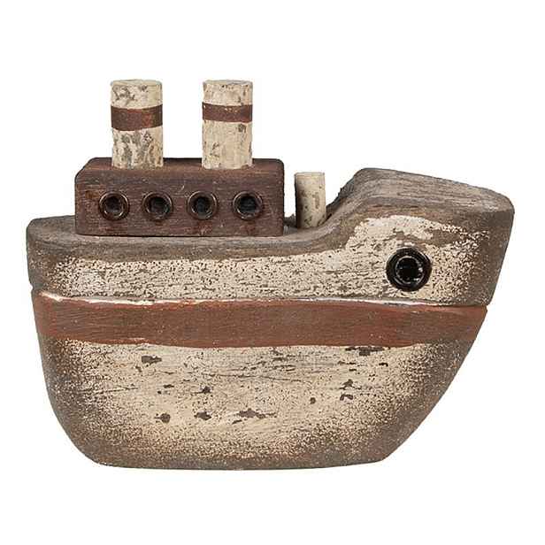 Dřevěná dekorace loď Nauticco - 15*6*12 cm Clayre & Eef