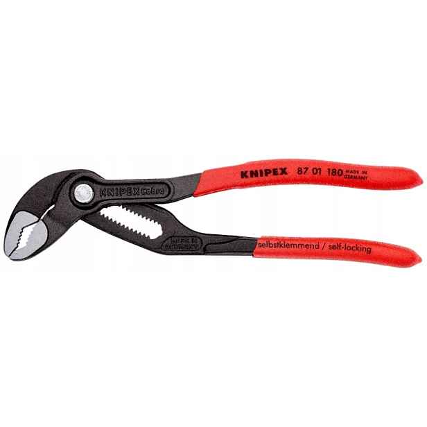 Nastavitelné kleště na trubky fosfátované 180 mm 87 01 180 Cobra Knipex