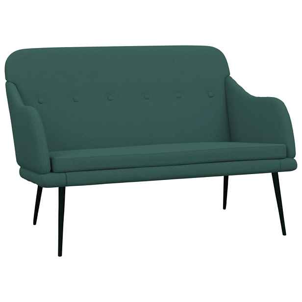vidaXL Lavice tmavě zelená 110 x 76 x 80 cm textil