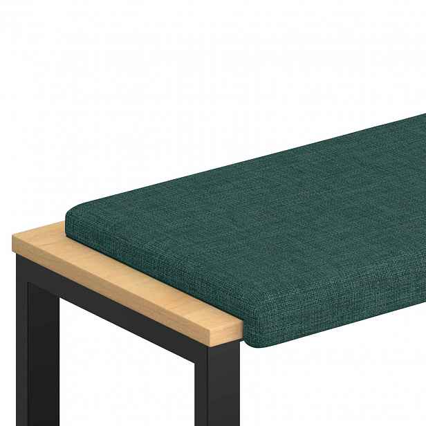 vidaXL Polštář na lavici Textil Tmavě zelená Hloubka 35 cm