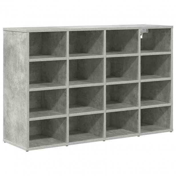 vidaXL Skříň na obuv 103 x 30 x 67 cm Kompozitní dřevo Betonově šedá