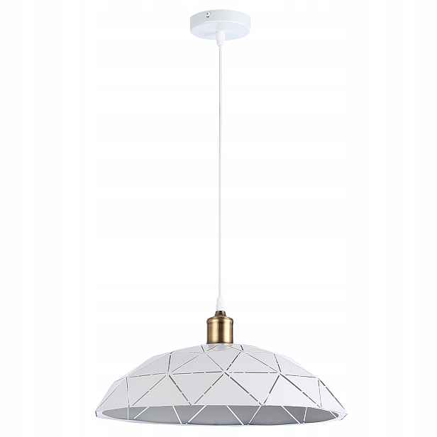Závěsná Lampa lustr stropní svítidlo Bílá měď 38,5 cm E27