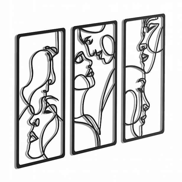 Dřevěný obraz 3D Panels ve stylu Line Nástěnná Dekorace Dárek