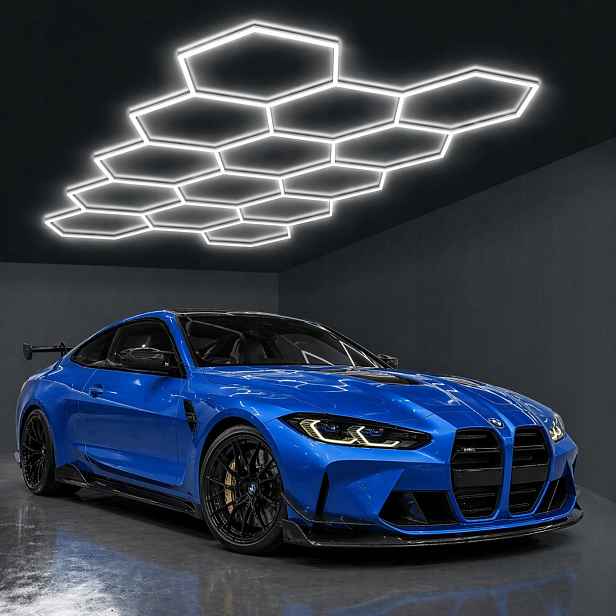 Led panel Hexagon 14x medová plástev 394x229 Cm Garáž Dílna