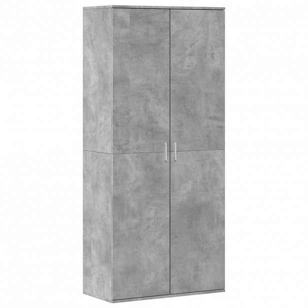vidaXL Botník betonově šedý 80 x 39 x 178 cm kompozitní dřevo