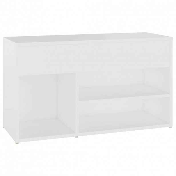 vidaXL Lavice s botníkem bílá 80 x 30 x 45 cm kompozitní dřevo