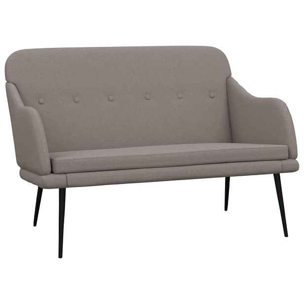 vidaXL Lavice taupe 110 x 76 x 80 cm textil