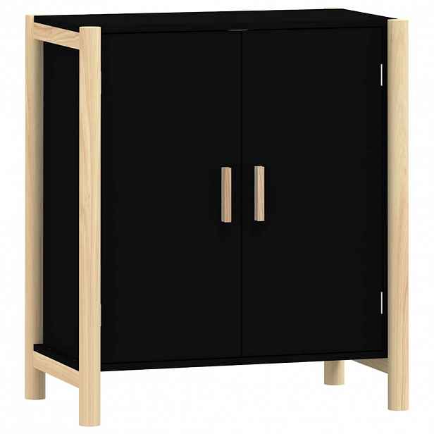 vidaXL Příborník černý 62 x 38 x 70 cm kompozitní dřevo