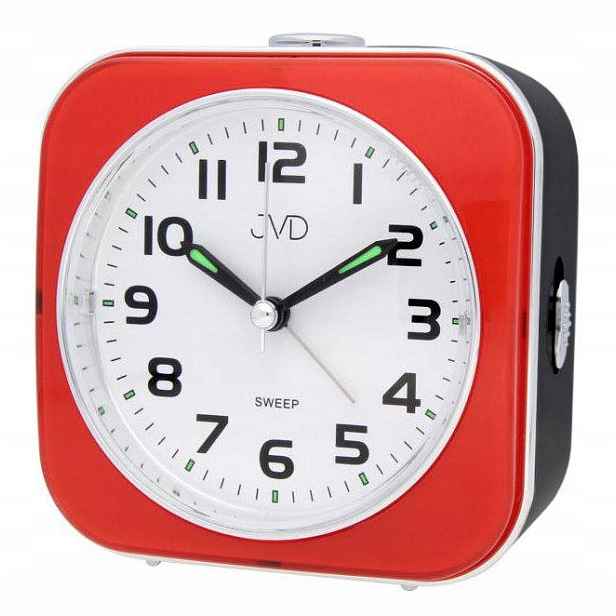 Čitelný Červený Budík Jvd SRP801.3 Bell Alarm
