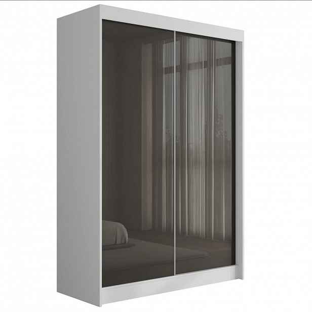 ALTDECOR ŠATNÍ SKŘÍŇ PEKA – 150 cm – bílá | šedá