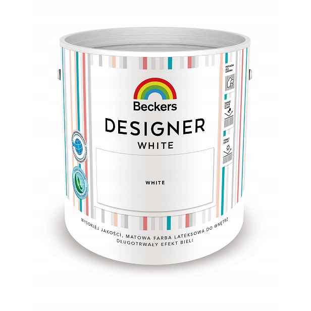 Beckers Designer White Vodou ředitelná barva barva matná bílá 2,5L