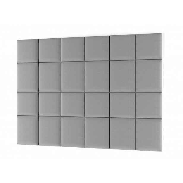 Set čalouněných panelů na zeď 240x180 VALERIO - světle šedý