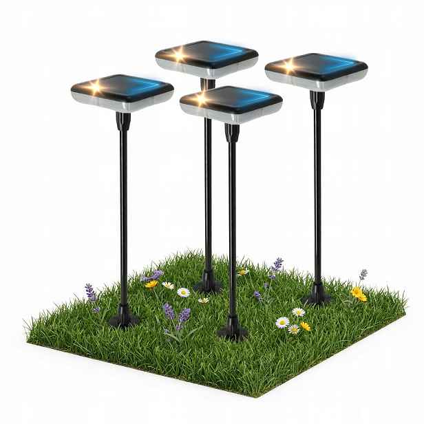 Solární Lampa Led Zahradní Zapichovací IP65 76 cm Teplá 3000K Snímač soumraku