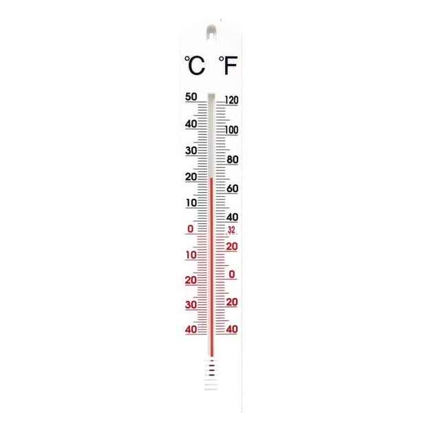 teploměr 40x6,3cm venk., -40°C+50°C, PLASTIK III