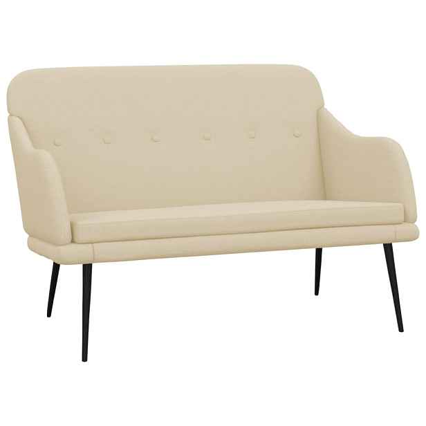 vidaXL Lavice krémová 110 x 76 x 80 cm textil
