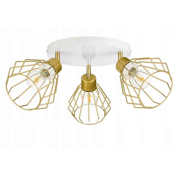 Lampa stropní svítidlo stropní lustr pohyblivý loft zlatý