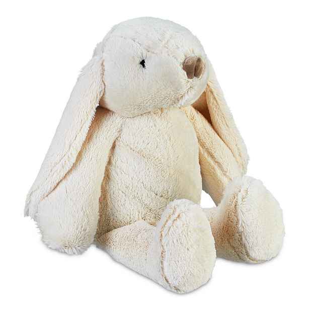 Relaxdays ZARÁŽKA NA DVEŘE Krémová Zajíc Polyester 22x21x24 cm