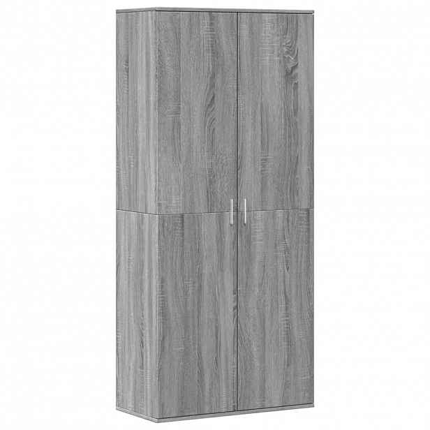 vidaXL Botník šedý sonoma 80 x 39 x 178 cm kompozitní dřevo