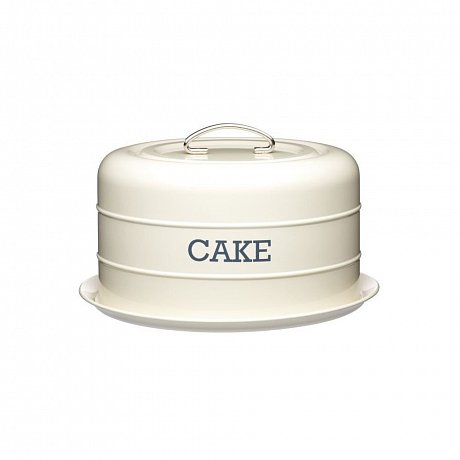 Krémová plechová dóza na koláč Kitchen Craft Nostalgia, ⌀ 28,5 cm