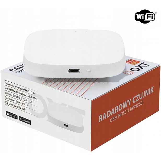 Oxt Snímač přítomnosti jasu Usb WiFi Tuya T155